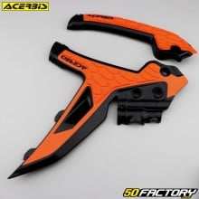 protetores de quadro KTM SX 125, 250, SX-F 350, 450 (desde 2023) Acerbis preto e laranja