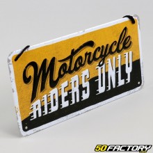 Motorcycle enamel plate Riders Only 10x20 cm