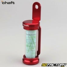 Red Chaft cylindrical insurance sticker holder