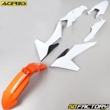 Kit carenados KTM SX 125, 250, SX-F 350, 450... (desde 2023) Acerbis blanco y naranja