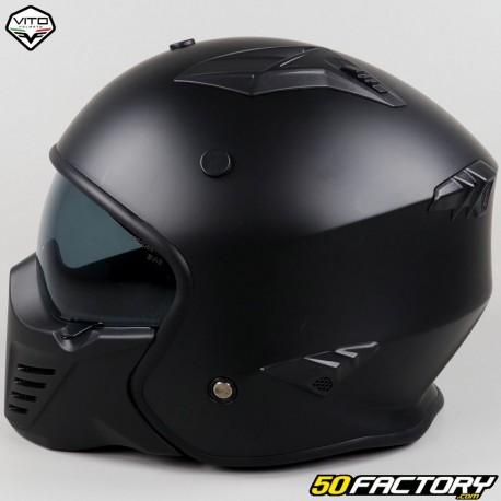 Vito Bruzano matt black modular helmet