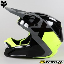 Casco cross Fox Racing  VXNUMX Xpozr negro y amarillo neón