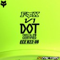 Capacete cross Fox Racing V1 Xpozr preto e amarelo neon