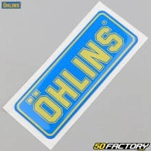 Blue and yellow Öhlins decal