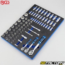 Ratchets and sockets for BGS trolley drawer (80 pieces)