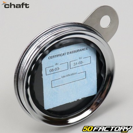 Chaft chrome round sticker holder