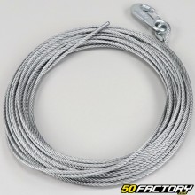 Cable de acero para cabrestante Ø5 mm x 20 m con gancho