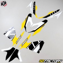 Kit decorativo MBK Nitro, Yamaha Aerox (XNUMX - XNUMX) Kutvek do tipo Aniversário amarelo