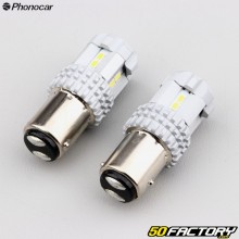 Ampoules de feu BAY15D 12V 5.3/1.10W Phonocar leds (lot de 2)