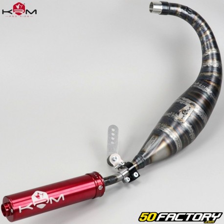 Escape AM6 Minarelli KRM Pro Ride 80/90cc silenciador totalmente vermelho