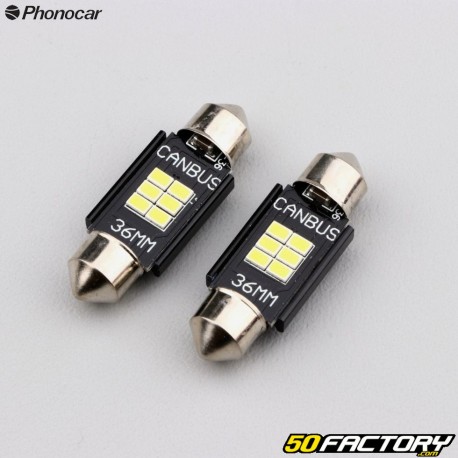 C5W 12V Phonoc Shuttle Light Bulbsar 36 mm leds (lot of 2)