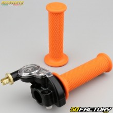 Gasgriff komplett mit Accossato-Bezügen Racing  orange