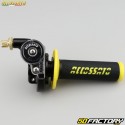 Gas handle complete with Accossato coatings Racing semi-waffle black and yellow
