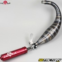 Exhaust pipe AM6 Minarelli KRM Pro Ride 90/100cc muffler full red