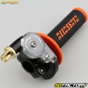 Gas handle complete with Accossato coatings Racing semi-waffle black and orange