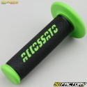 Punho de gás completo com revestimentos Accossato Racing semi-waffle preto e verde