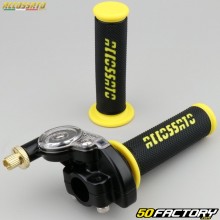 Gas handle complete with Accossato coverings Racing black and yellow