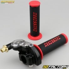 Gas handle complete with Accossato coverings Racing black and red