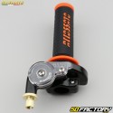 Gas handle complete with Accossato coatings Racing black and orange