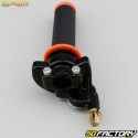Gas handle complete with Accossato coatings Racing black and orange