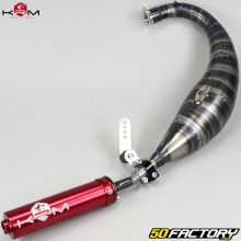 Exhaust pipe Derbi KRM Pro Ride 90/100cc muffler full red