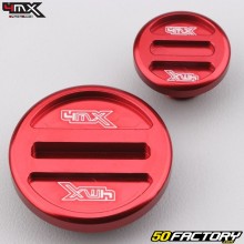 Tapones de cárter de encendido Yamaha YZF 450 (2006) 4MX rojos