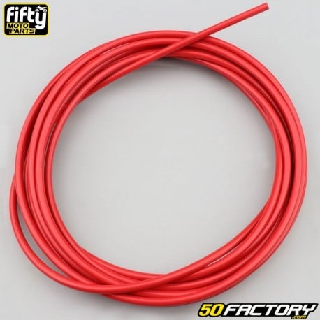 Cubierta del cable de gas, starter, descompresor y freno Fifty rojo 5 mm (5 metros)