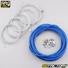 Cabos e condutas de gás, starter, descompressor e freios Peugeot 103 Fifty azul (kit)