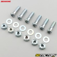 8x34 mm brake disc and crown screws with nuts (set of 6) Braking