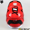 Casco cross Fox Racing V1 Lux rosso fluo