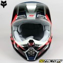 Cross Helmet Fox Racing V1 Fluo orange and gray Trice