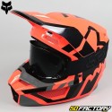 Casco cross Fox Racing V1 Lux naranja neón