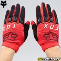 Gloves cross Fox Racing Dirtpaw fluorescent red CE approved