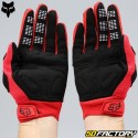 Luvas cross Fox Racing Dirtpaw vermelho fluorescente aprovado pela CE