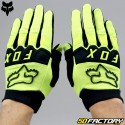 Gloves cross Fox Racing Dirtpaw fluorescent yellow CE approved