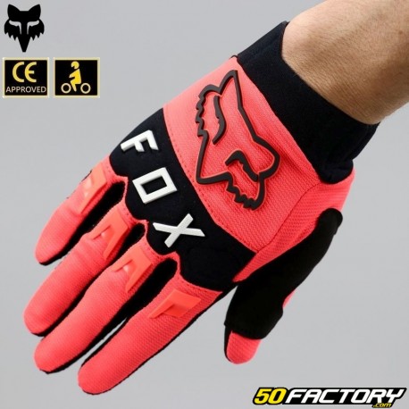 Gloves cross Fox Racing Dirtpaw fluorescent orange CE approved