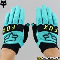 Gloves cross Fox Racing Dirtpaw turquoise