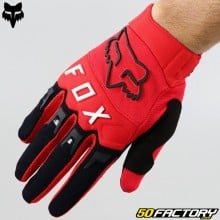 Guantes cross Fox Racing Dirtpaw rojo neón