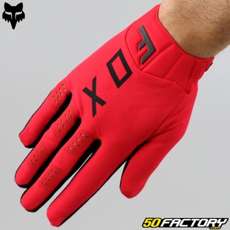 Gants cross Fox Racing Flexair rouges fluo