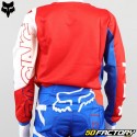 Camisa infantil Fox Racing 180 Skew azul, branco e vermelho