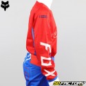 Camisa infantil Fox Racing 180 Skew azul, branco e vermelho