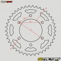 Couronne 48 dents 520 Gas Gas EC 125, Husqvarna TC 250... Supersprox Stealth rouge