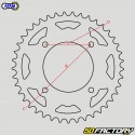 Rear sprocket 38 teeth steel 520 Yamaha YFZ 450, YFM Raptor 250, SMC Blast 170, Barossa Quaterback 250 ... Afam black