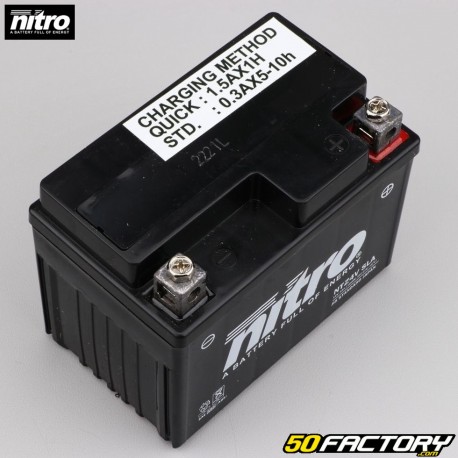 Batterie Nitro NTZ4V SLA 12V 3Ah gel Derbi Senda, Gilera Smt, Rieju...