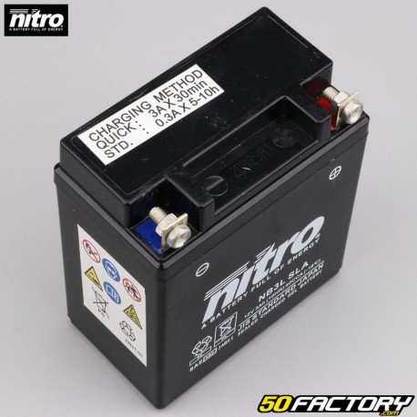 Batteria Nitro NB3L SLA 12V 3Ah gel Honda MTX, XL, Yamaha DT...
