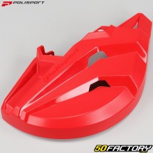 Partial front brake disc cover (without brackets) Polisport red
