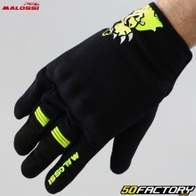 Gants Malossi M-Gloves homologués CE moto jaunes