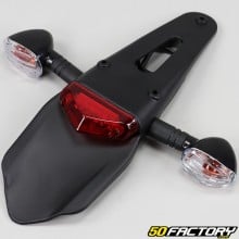 License plate support with red led light and universal indicators SX Black