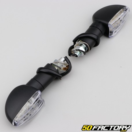 Luzes intermitentes Demon negros universais com leds