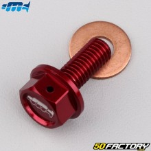 Honda CRF R drain plug, Suzuki RM-Z 250, 450 Motorcyclecross Marketing red